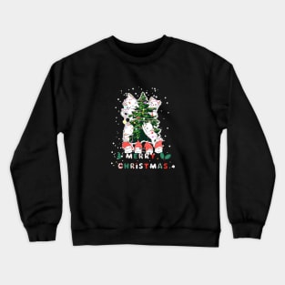 Funny Christmas Cat, Cute Cats Christmas Tree for Cat Lovers Crewneck Sweatshirt